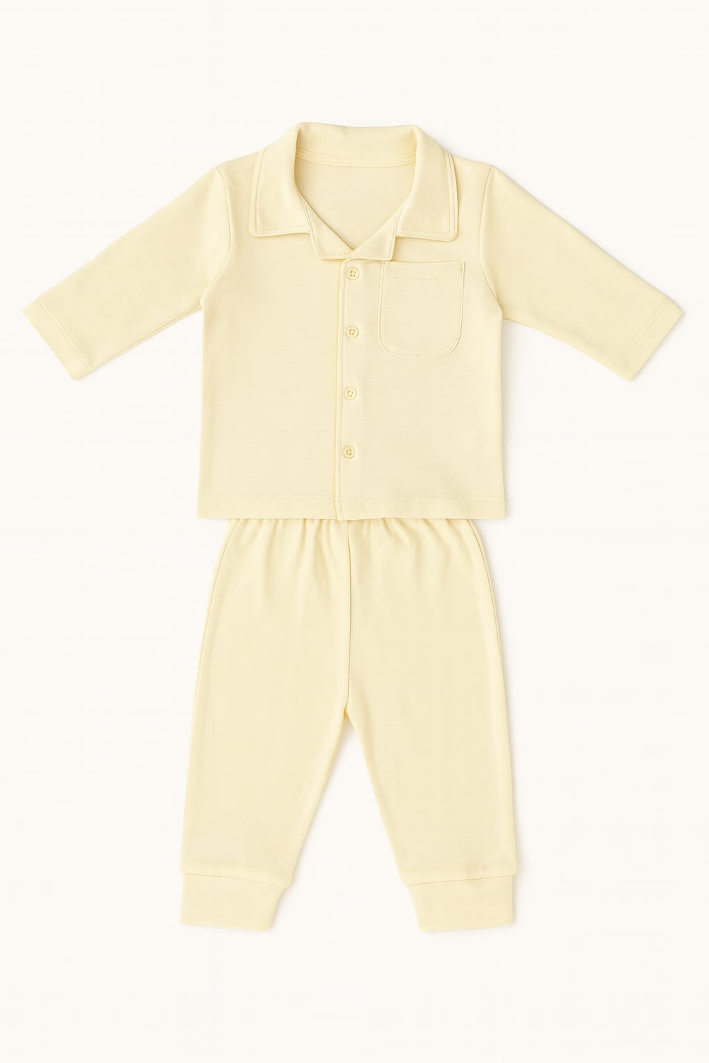 Long Sleeve Loungewear Set - Natural Cream