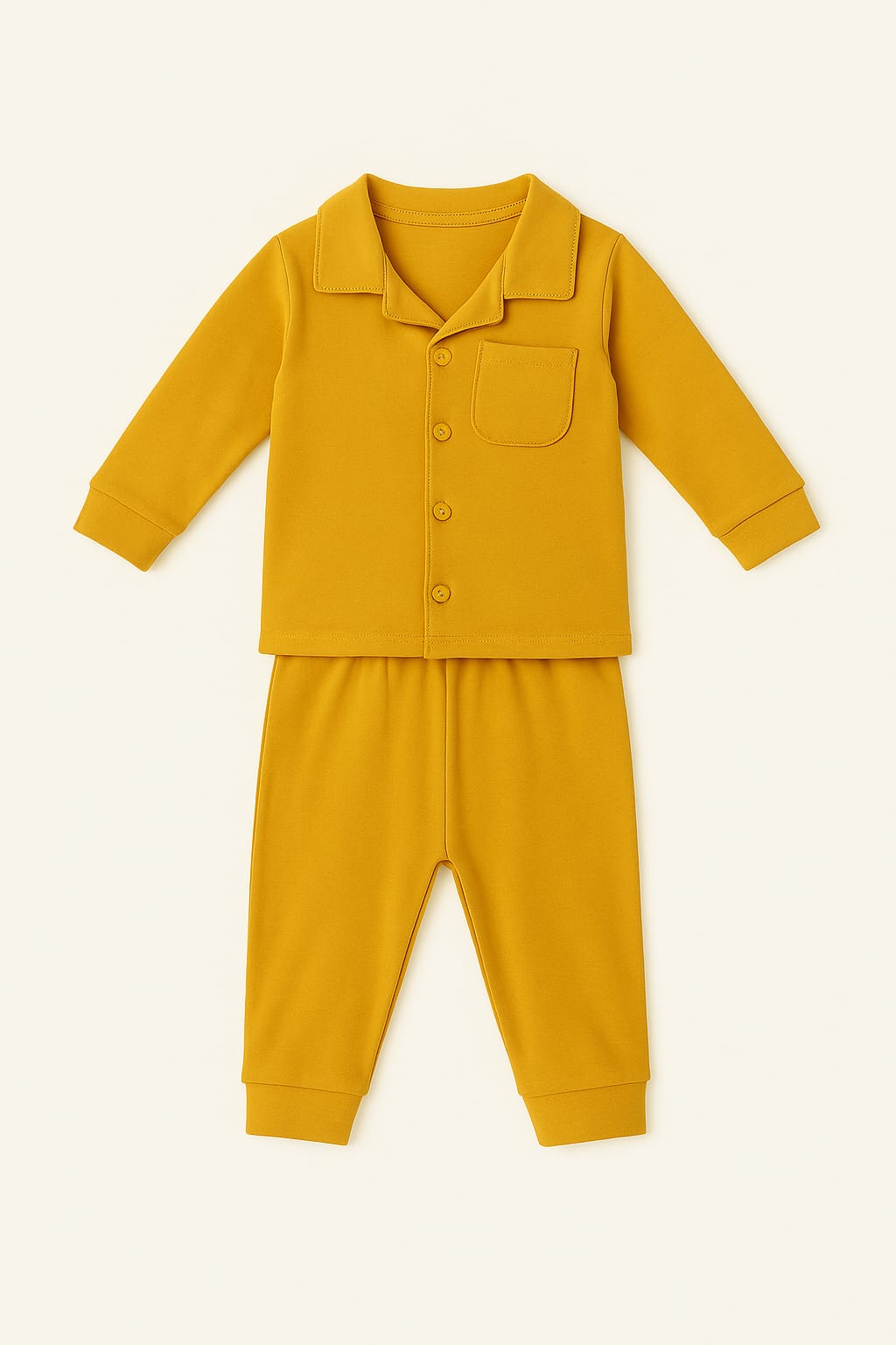 Long Sleeve Loungewear Set - Golden Mustard