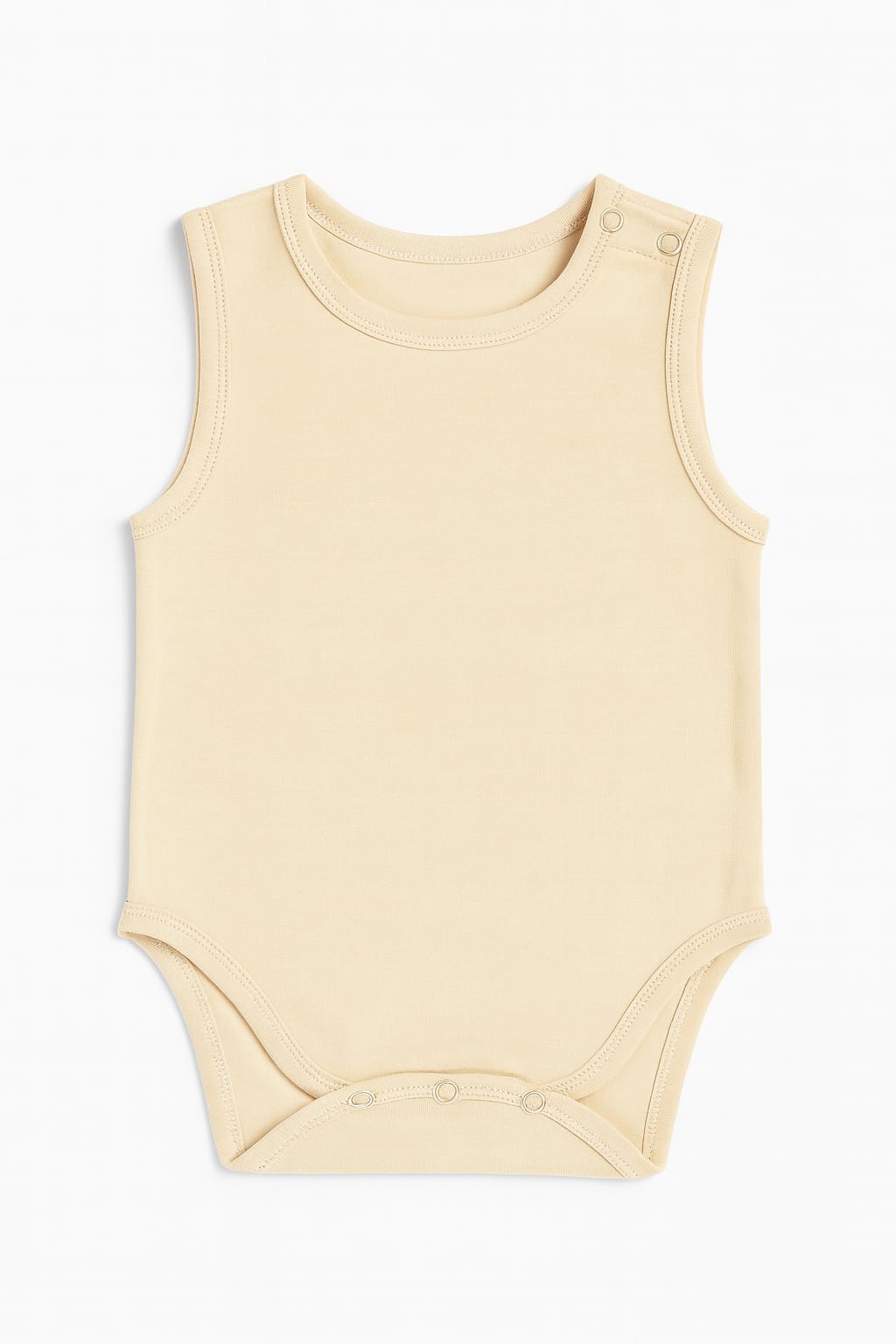 Noa Cocoon Egyptian Cotton Vest Sleeveless Baby Vest - Natural Cream