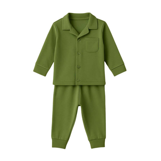 Long Sleeve Loungewear Set - Olive
