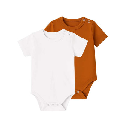 Noa Cocoon Giza Cotton Short Sleeve Baby Vest - 2 pack