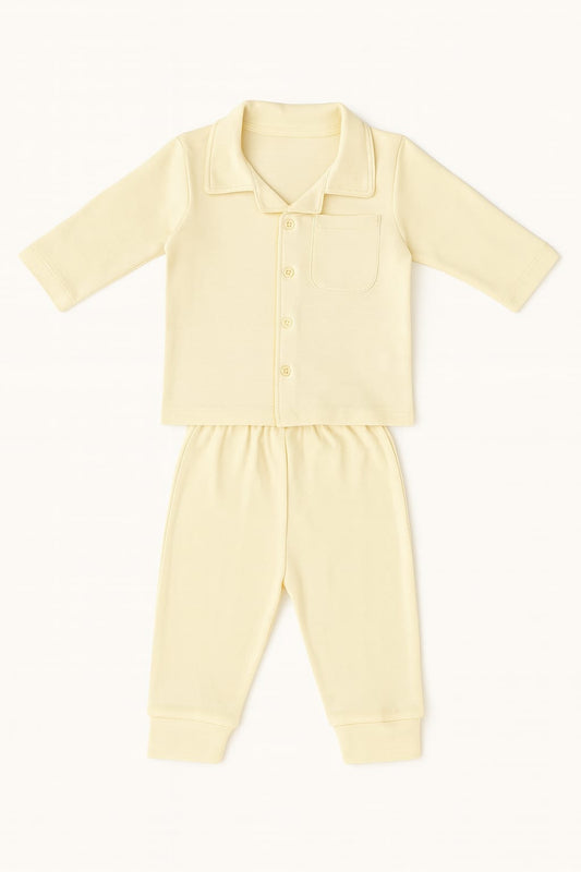 Long Sleeve Loungewear Set - Natural Cream