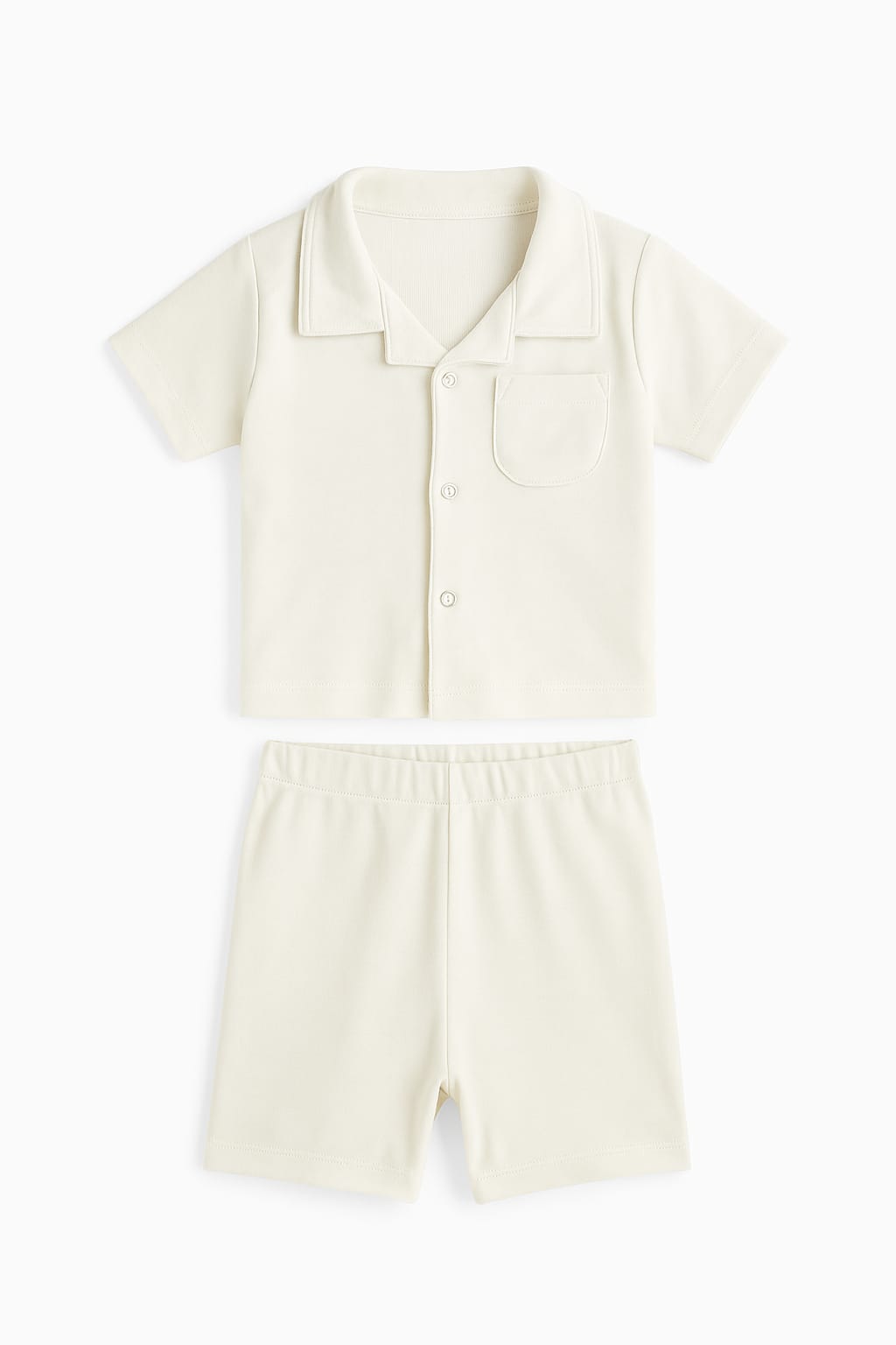 Short Sleeve Loungewear Set - White
