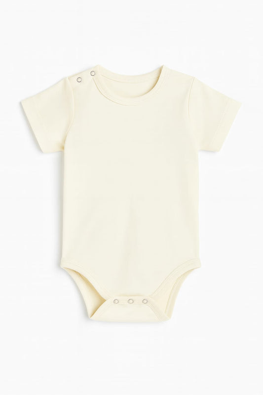 Noa cocoon Egyptian Giza Cotton Short Sleeve Baby Vest - White