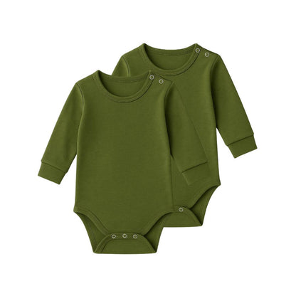 Noa Cocoon Egyptian Giza Cotton Long Sleeve Baby Vest - 2 pack