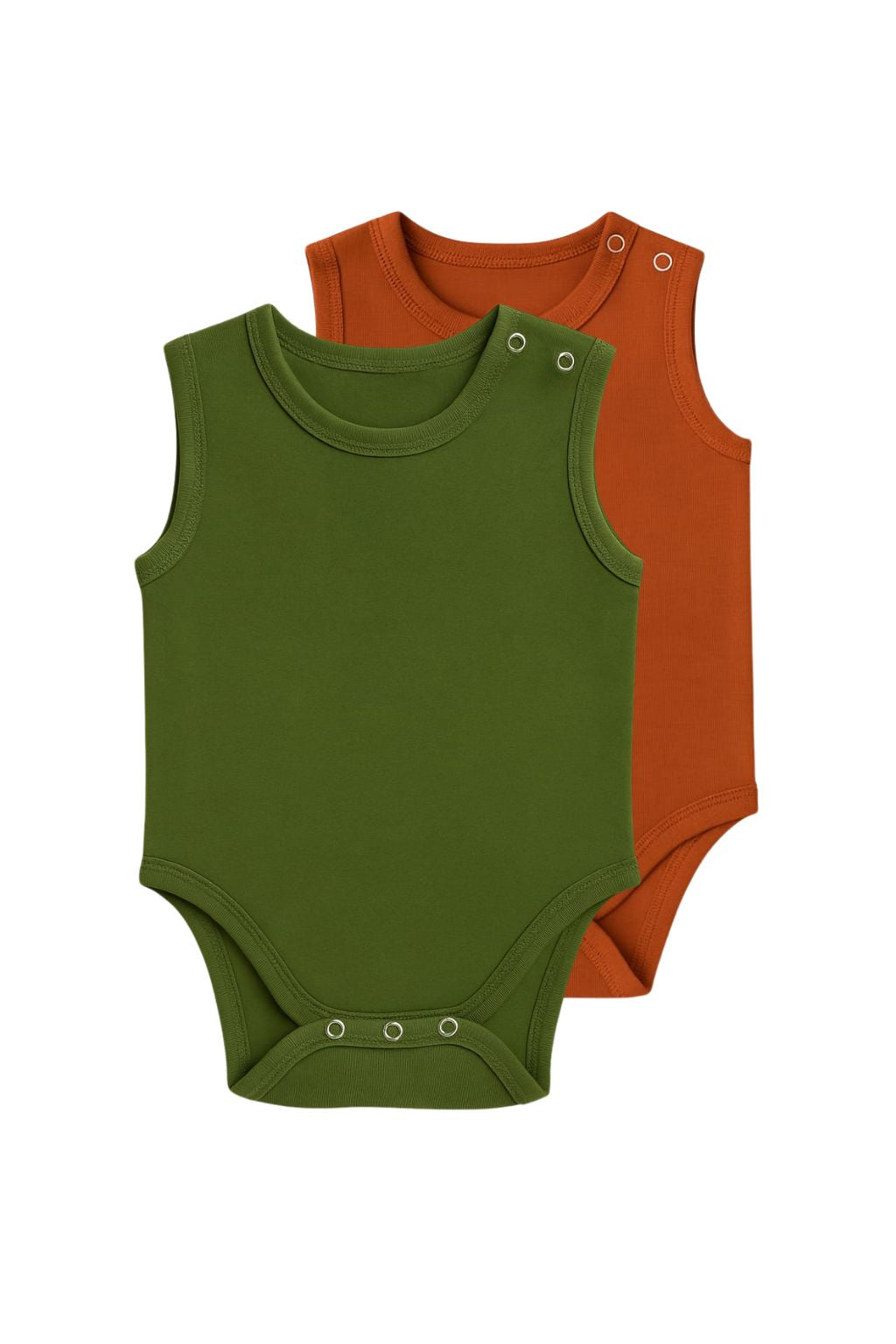 Noa cocoon Giza Cotton Sleeveless Baby Vest - 2 Pack